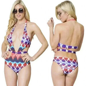 "Dale" Tie Dye Cross Wrap Neckline Side Cutout